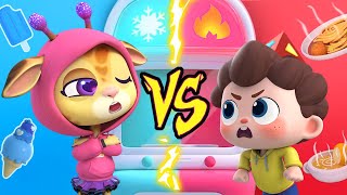 Hot vs Cold Challenge🥵🥶  Kids Songs  Funny Childrens Songs  Neos World  BabyBus [upl. by Yarezed]