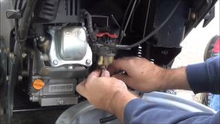 How To Repair Snow Blower Carb  Engine Only Runs with Choke [upl. by Elehcar]