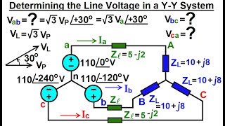 Electrical Engineering Ch 13 3 Phase Circuit 15 of 42 How to Find the Line Voltages YY [upl. by Jarrad537]