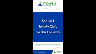 Should I Tell My Child She Has Dyslexia [upl. by Scopp]