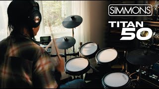 Simmons Titan 50  5Piece Electronic Drum Kit with Mesh Heads [upl. by Helsell]