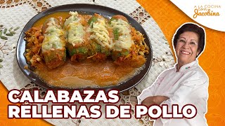 RECETA DE CALABAZAS RELLENAS DE POLLO CON ZANAHORIA  CALABAZAS RELLENAS FÁCIL Y RAPIDAS [upl. by Mcclish308]