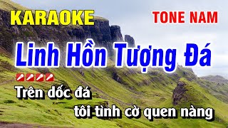 Karaoke Linh Hồn Tượng Đá Tone Nam Nhạc Sống Beat Hay  Nguyễn Linh [upl. by Htinnek]