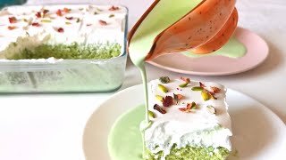 Pistachio tres leches Pistachio milk cake Tres leches cake [upl. by Lira]