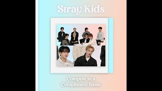 Stray Kids Compete in a Compliment Battle Teen Vogue  مترجم عربي [upl. by Ahsiemat619]