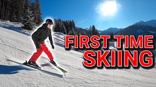 I Learnt to Ski in 4 hours  ft crashing into a wall [upl. by Halilak]