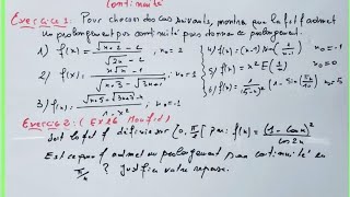 Continuité Partie 3prolongement par Continuité2Bac SM biof202425 [upl. by Zel]