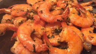 Crevettes sautées à lail  كروفات سوتيه بالثوم  How To cook Fried Shrimps [upl. by Celisse757]