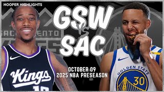 Golden State Warriors vs Sacramento Kings Full Game Highlights  Oct 9  202425 NBA Preseason [upl. by Ednutey769]