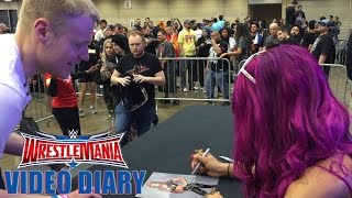 The Boss holds court at WrestleMania Axxess WrestleMania Diary April 2 2016 [upl. by Alodie]