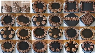 Decoration Ideas made with only Wilton Nozzle 1M  Homemade Cake [upl. by Eurydice]