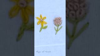 Easy flower embroidery designs  Magic of Hands [upl. by Nanaj276]