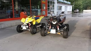 Riding Suzuki Ltz 400 and Honda Trx700xx GoPro 4 [upl. by Goldwin]