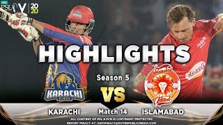 Karachi Kings vs Islamabad United  Full Match Highlights  Match 14  1 March  HBL PSL 2020 [upl. by Rehpotsirhk]