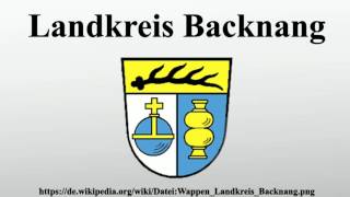 Landkreis Backnang [upl. by Ymas]