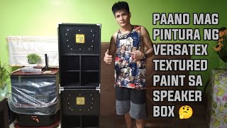 PAINTING SPEAKER BOX VERSATEX TEXTURED PAINT  DioMades Vlogs [upl. by Larual]