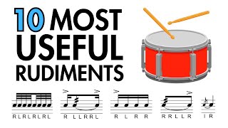 10 Most Useful RUDIMENTS Drummers Should Know 🥁🎵 [upl. by Ellene]