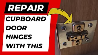 How to repair cupboard door hinges that won’t screw back on [upl. by Yentuoc]