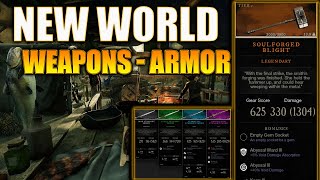 Amazons New World MMO  Weapons Armor Potions Legendary Items amp More Items in New World MMO [upl. by Belle239]