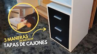 COMO INSTALAR TAPAS DE CAJONES en 5 MINUTOS  ESTILO MADERO cajones cajon woodworking [upl. by Anairotciv]