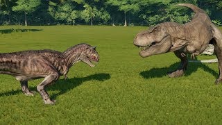 CarnotaurusModified VS TRex IRex Spinosaurus Giganotosaurus and Allosaurus  JWE [upl. by Memory]