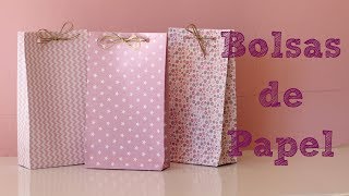 Bolsas de papel para regalo  DIY Manualidades fáciles [upl. by Einaffit]