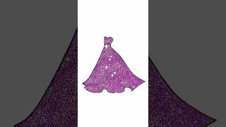 DIY glitter purple wedding dress sparkling shiny craft ideas for kids kids dress kidsart [upl. by Story]