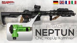 Tech Begadi NEPTUN HopUp Unit einstellbar für AR15M4M16NOVASMR16  6mm AirsoftSoftair DE [upl. by Anirdnajela]