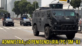 Desfile de 7 de Setembro com POLICIAIS PENAIS e GM do RJ em homenagem à Independência do Brasil 🇧🇷 [upl. by Strep]