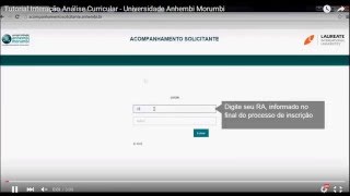 Tutorial Interação Análise Curricular  Universidade Anhembi Morumbi [upl. by Edrick115]