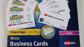 How to Print Business Cards at Home DEMO amp REVIEW Avery Clean Edge Business Cards [upl. by Davenport]