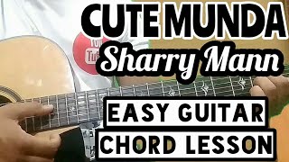 Cute munda sharry mann  easy guitar chord lesson beginner guitar tutorial [upl. by Odine]