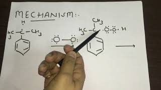 Mechanism of formation of Phenol from Cumene By Dr Manu Kaushal [upl. by Remmer91]