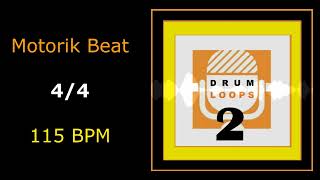 Krautrock Motorik Beat  115 bpm  8 Bar Drum Loop [upl. by Sidonnie]