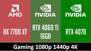 RX 7700 XT vs RTX 4060 TI 16GB vs RTX 4070 [upl. by Theurich]