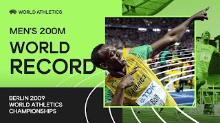 World Record  Mens 200m Final  World Athletics Championships Berlin 2009 [upl. by Randal]