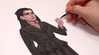 Trying out Daniel Smith gouache  Gouache painting process [upl. by Naasar100]