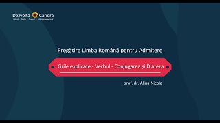 Grile gramatică explicate Verbul  Conjugarea și Diateza [upl. by Aitam]