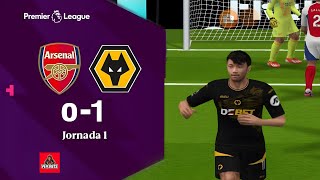 ARSENAL 0  1WOLVERHAMPTON  PREMIER LEAGUE  JORNADA 1 [upl. by Adrianna]