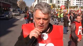 Toulon Manifestation du 22 mars des Agents de la Fonction Publique Live TV 2018 [upl. by Orabelle]