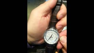 How To Set Tissot Tradition Perpetual calendar Mens watch with leather strap T0636171603700 [upl. by Asquith]