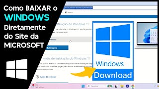 Como BAIXAR o WINDOWS Diretamente do site da MICROSOFT [upl. by Bonnibelle960]