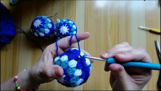 ESFERAS NAVIDEÑAS TONOS AZULES TUTORIAL COMPLETO AQUI EN MI CANAL SUSCRIBETE [upl. by Elbys694]