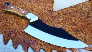 Making a large kitchen knife from an Old Saw Blade [upl. by Wain]