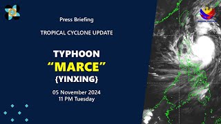 Press Briefing Typhoon MarcePH Yinxing at 11PM  November 05 2024  Tuesday [upl. by Enyleuqcaj]