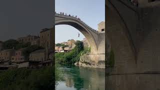 Mostar old bridge jump youtubeshorts shorts short [upl. by Aramoy645]