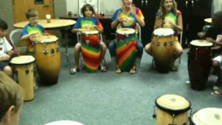 Louisville Leopard Percussionists hand drumming class for beginners [upl. by Civ]