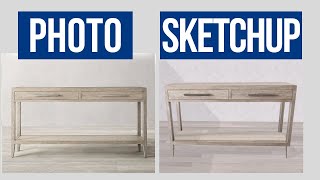 HOW TO Sketchup Furniture Model from Photo [upl. by Carrew659]