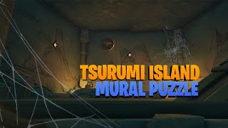 Tsurumi Island Mural Puzzle Guide  Tsurumi Island  Genshin Impact [upl. by Lewert690]