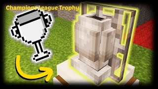 Minecraft  How To Make The Champions League Trophy  UEFA [upl. by Harimas]